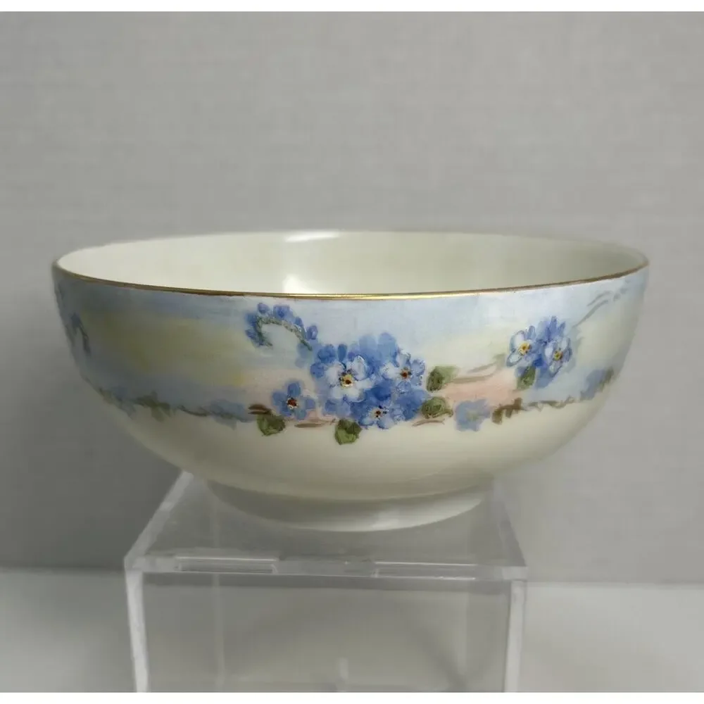 Hutschenreuther Selb Bavaria Porcelain Hand Painted Forget Me Not Flower 5